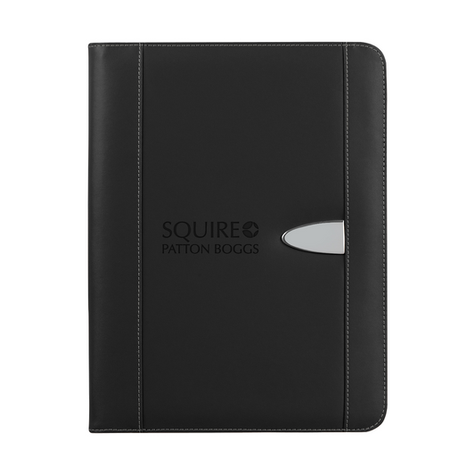 Bonded Leather Zippered Portfolio - Case of 20
